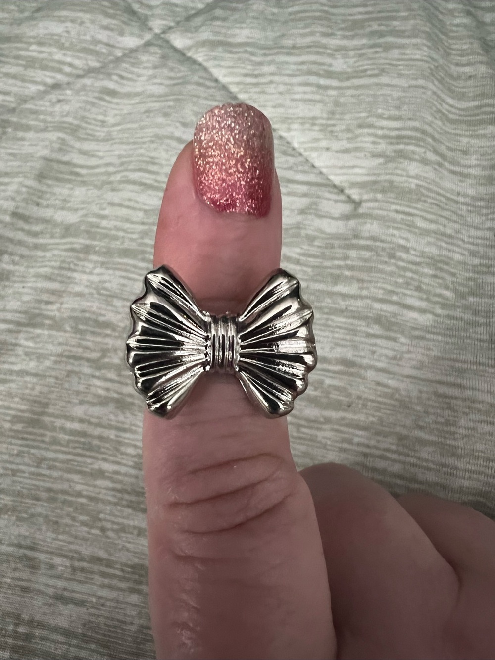 Paparazzi Silver Bow Statement Ring